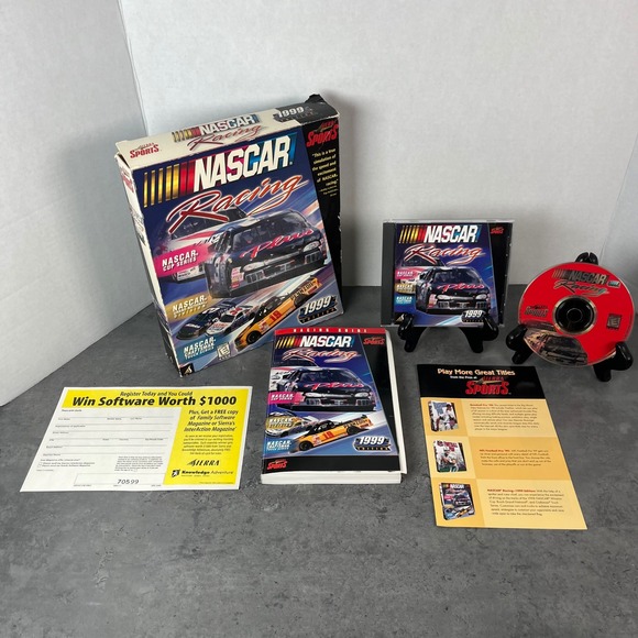 Sierra Sports Other - NASCAR Racing 1999 PC Game CD ROM Complete In Box with Manuals EUC